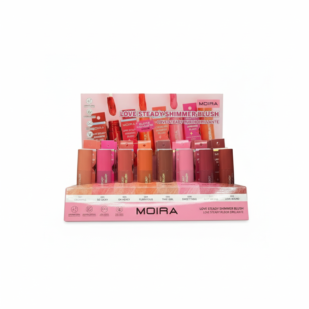 Moira - Love Steady Shimmer Blush Display (24pcs)