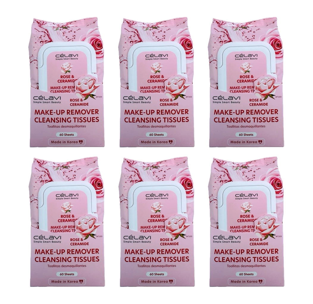 Célavi - Rose & Ceramide Makeup Remover Cleansing Tissues