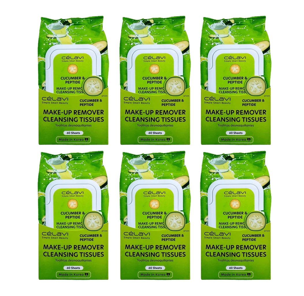Célavi - Cucumber & Peptide Makeup Remover Cleansing Tissues