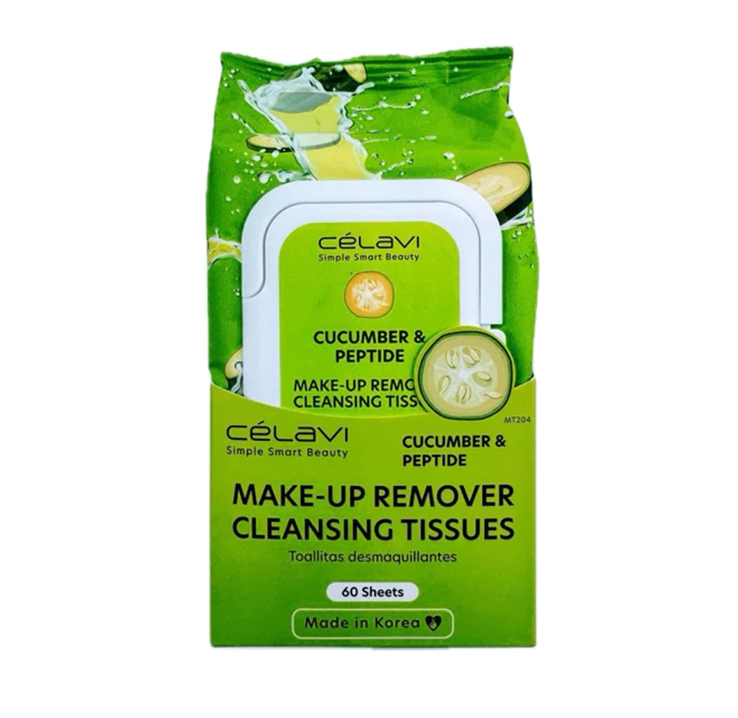 Célavi - Cucumber & Peptide Makeup Remover Cleansing Tissues