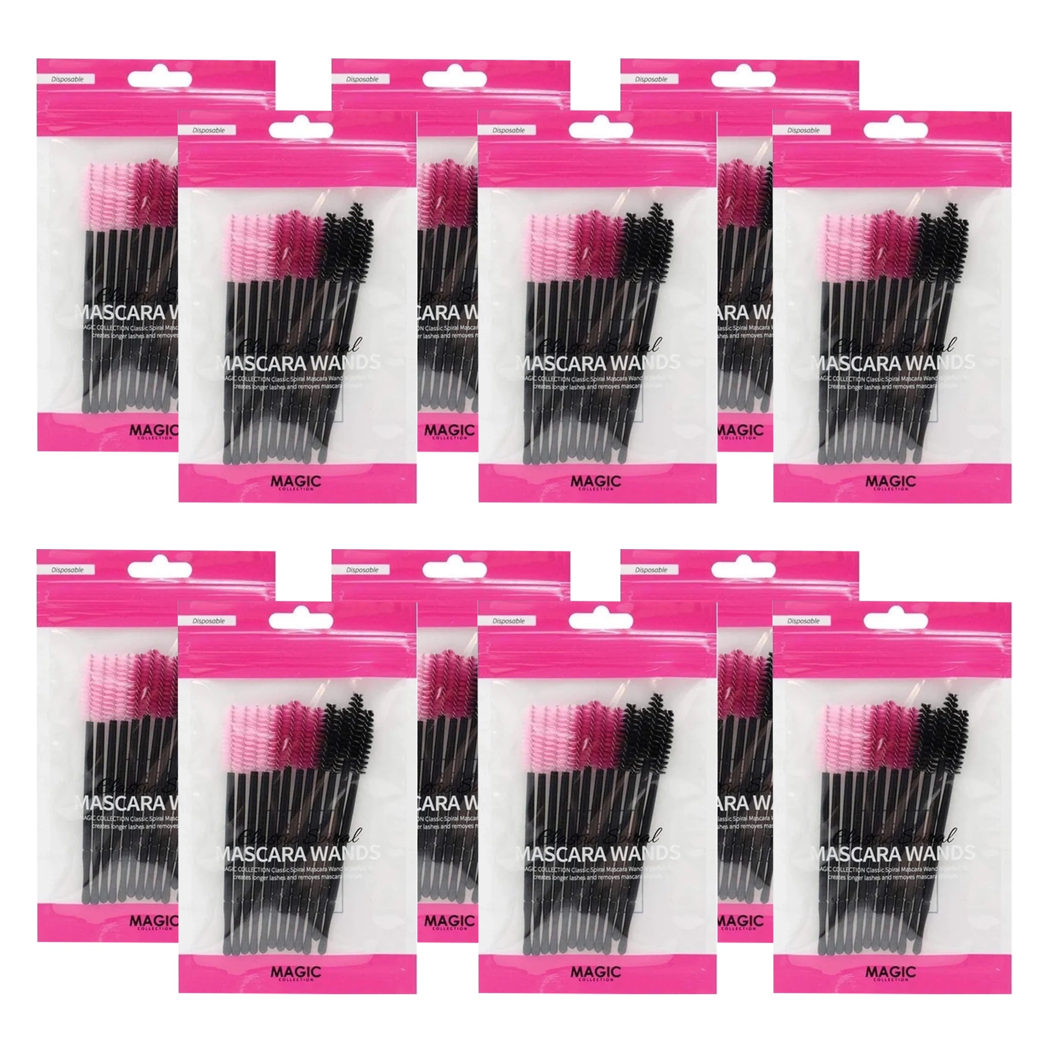 Magic Collection Classic Spiral Disposable Mascara Wands & Brow Spoolies