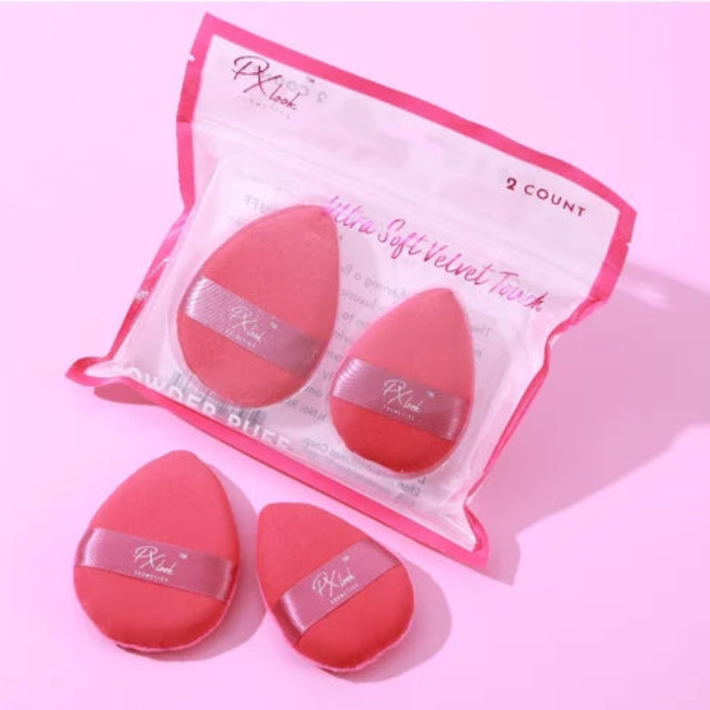 Prolux - Ultra Soft Velvet Touch Powder Puffs - HOT PINK