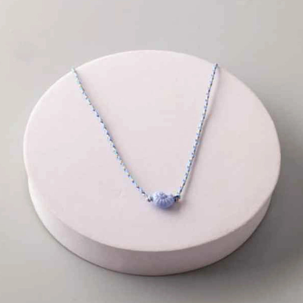 Charming Pastel Seashell Charm Necklace – Minimalist Nautical Cord Jewelry (NK8581)