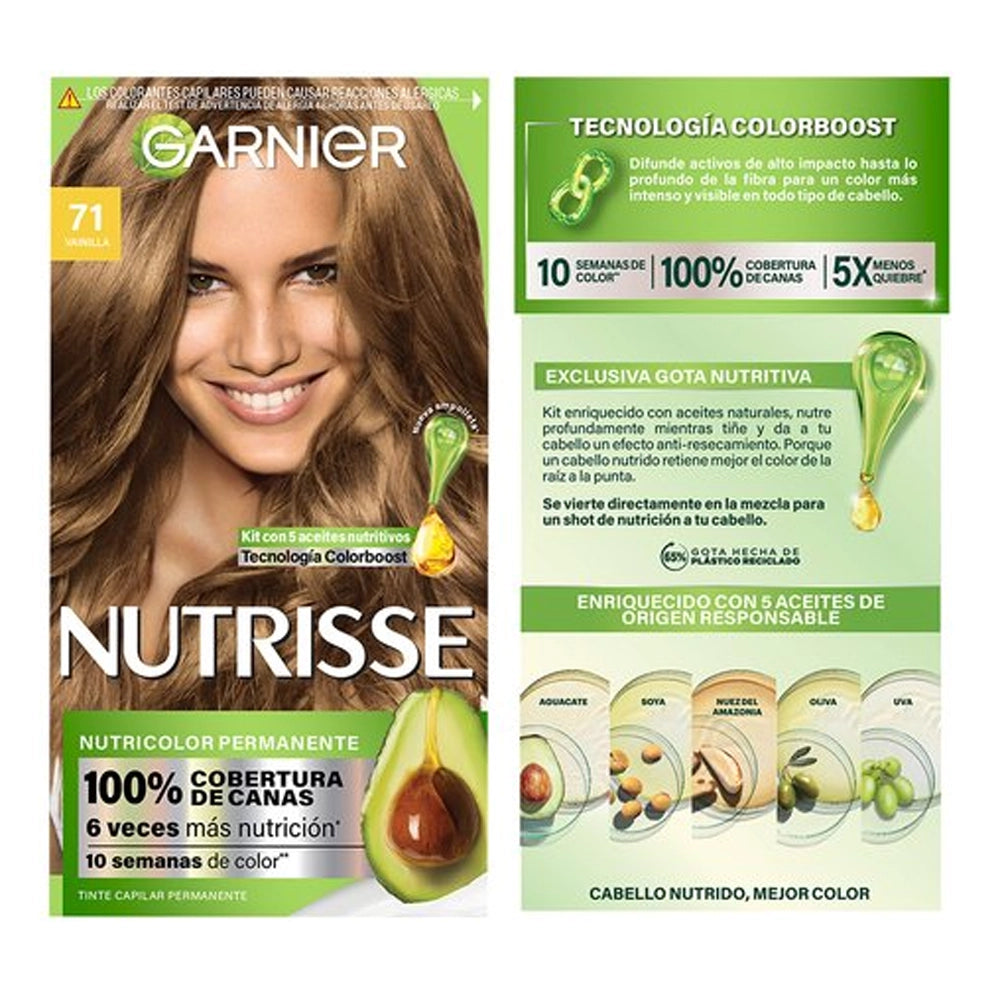 Garnier - Nutrisse Tinte 71 Vainilla (Dark Ash Blonde)