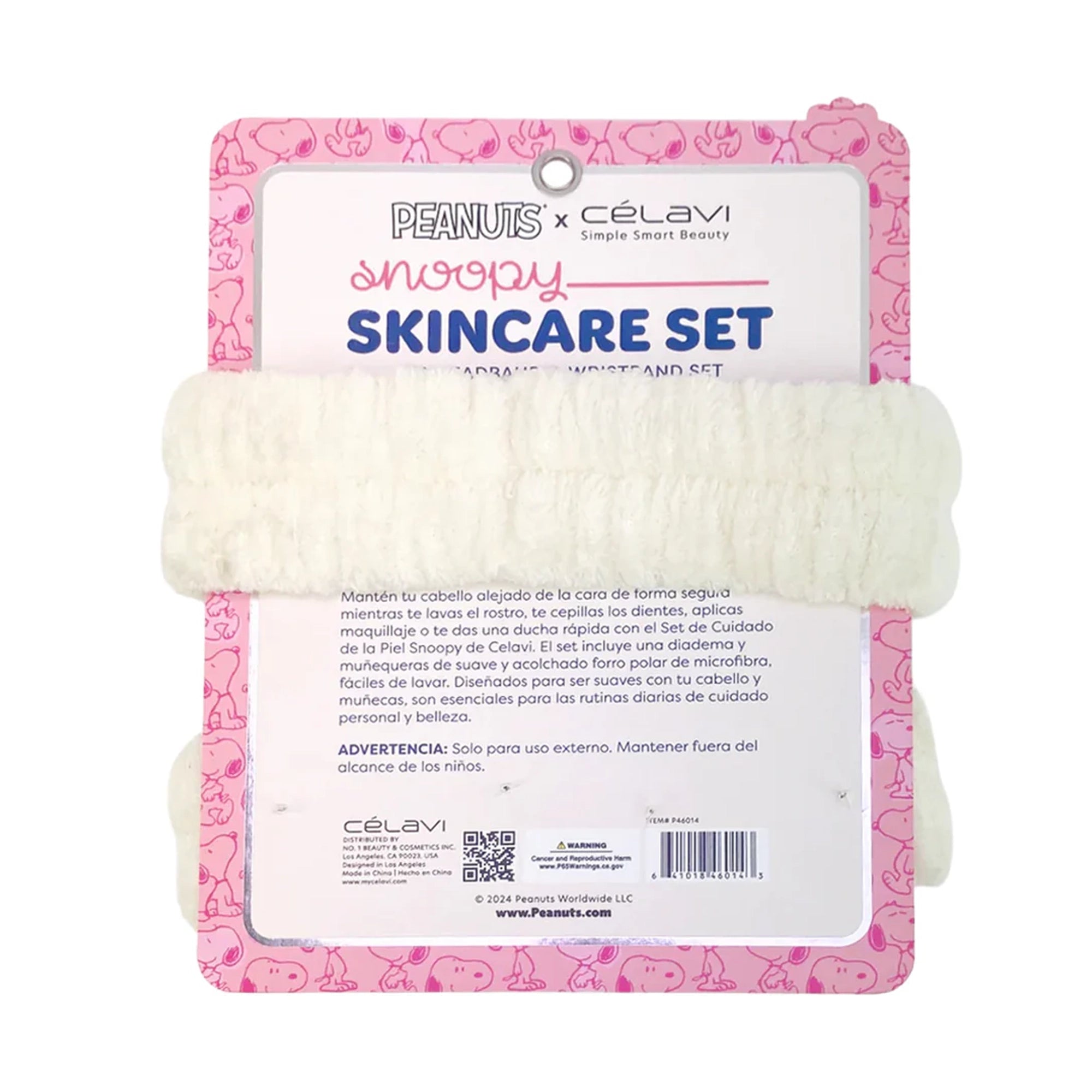 Celavi - Peanuts White Spa Headband with Wristband