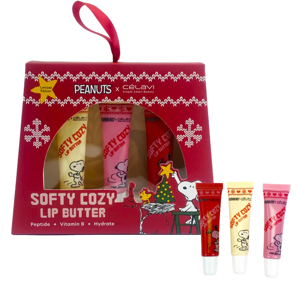 Celavi - Peanuts Holiday Softy Cozy Lip Butter 3pc