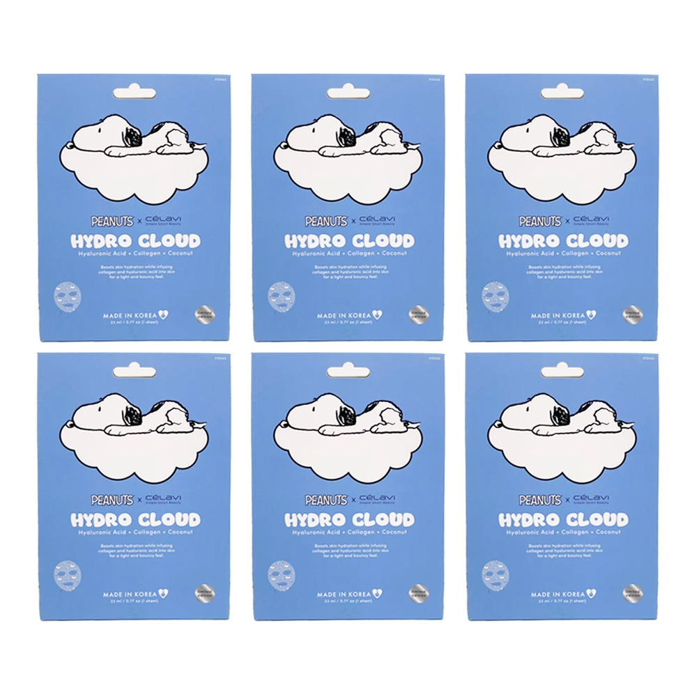 CELAVI - Peanuts Hydro Cloud Printed Sheet Mask – Hyaluronic Acid + Collagen + Coconut