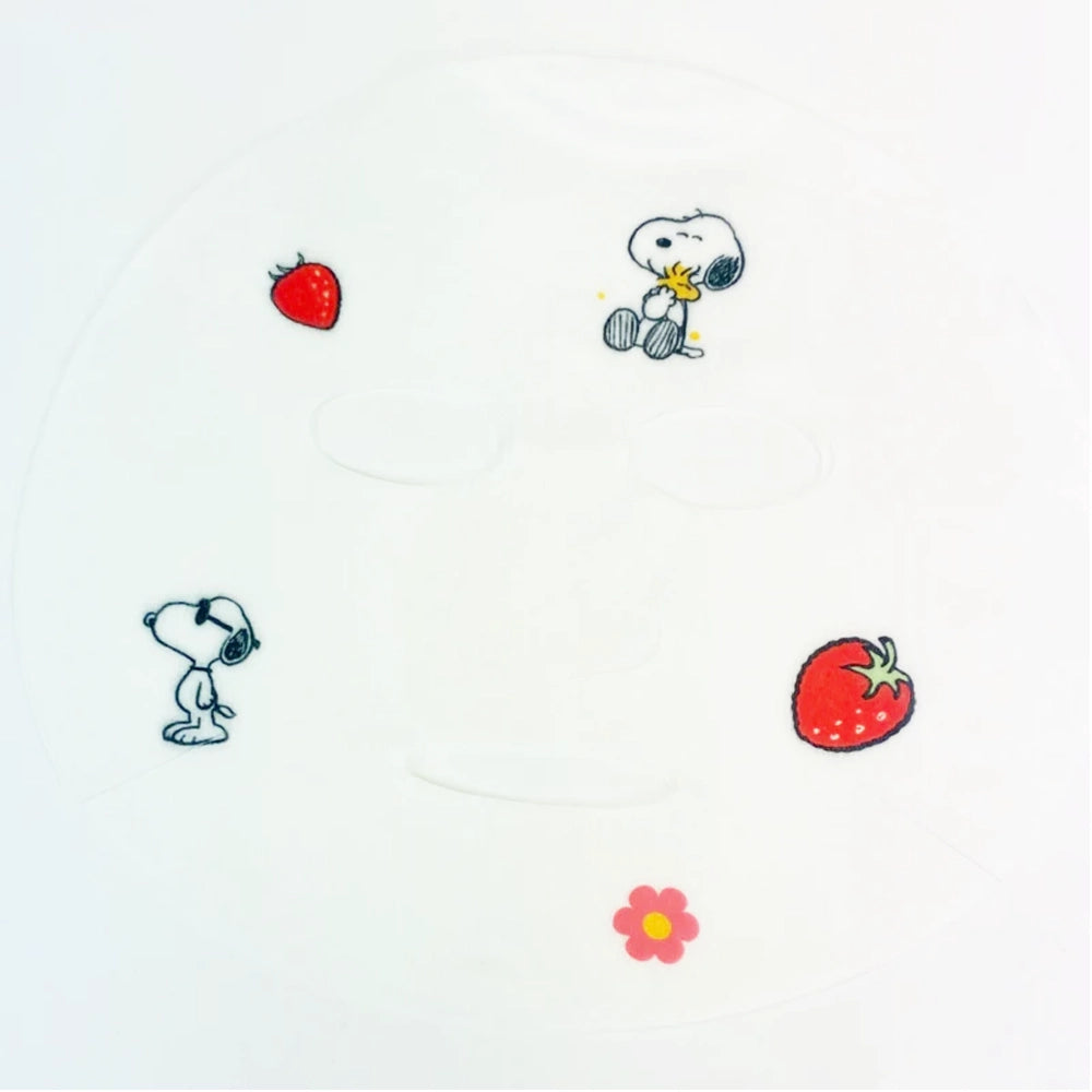 CELAVI - Peanuts Berry Glow Sheet Mask – Strawberry + Niacinamide + Vitamin C