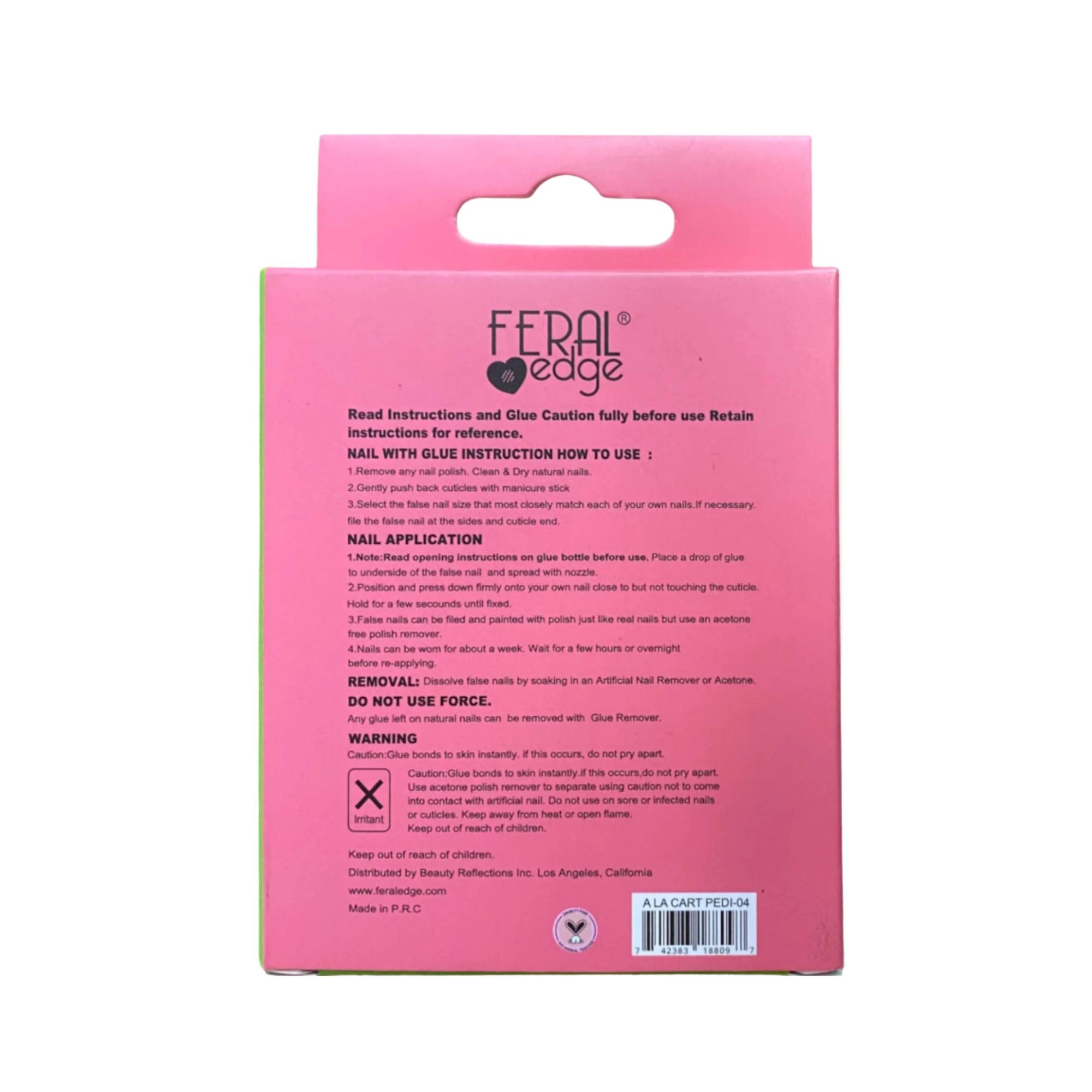 Feral Edge - A La Cart Pedi Lilac Pedicure Toe Nail Tip 24CT