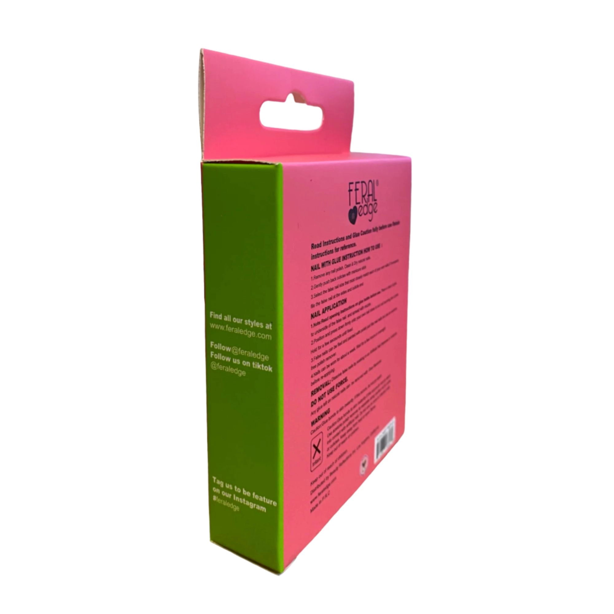 Feral Edge - A La Cart Pedi Red Pedicure Toe Nail Tip 24CT