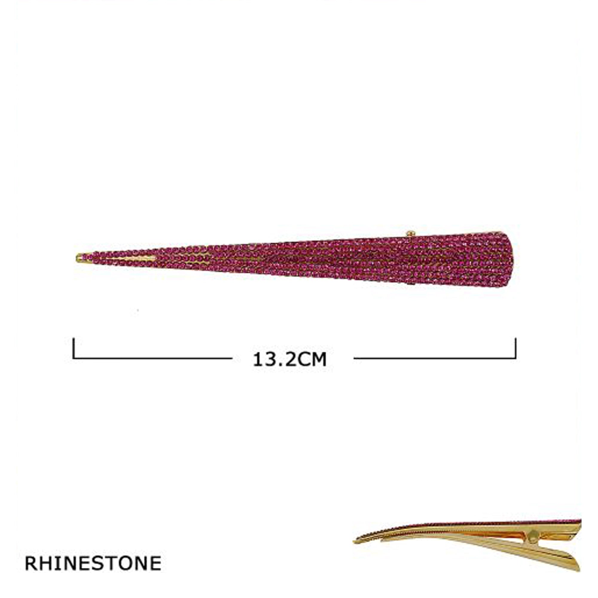 13.2cm Sparkling Rhinestone Alligator Hair Clip – Large Crystal Duckbill Hair Clamp for Thick Hair (PGS-2041M)