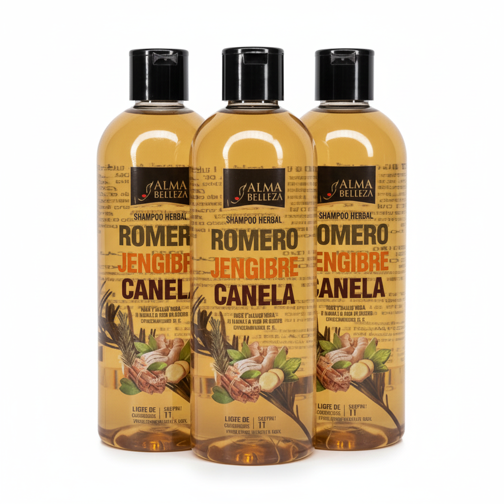 Alma Belleza Herbal Shampoo – Romero, Jengibre y Canela (Rosemary, Ginger & Cinnamon) Hair Care