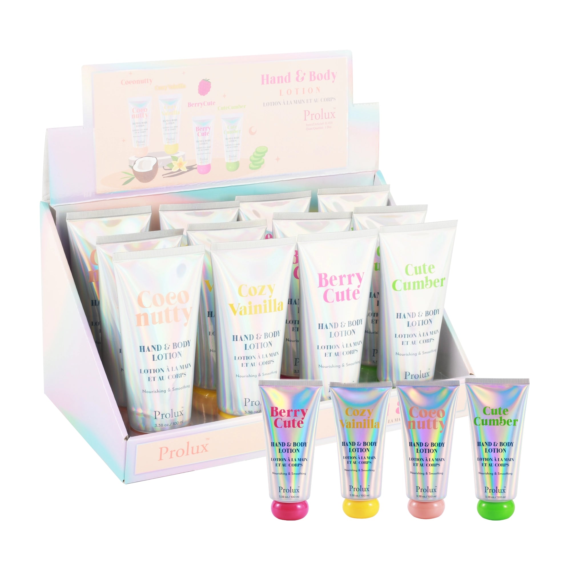 Prolux - Hand and Body Lotion (Cozy Vanilla, Coco Nutty, Cute Cucumber, Berry Cute)