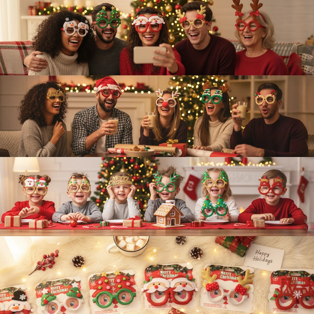 Christmas Glitter Party Glasses