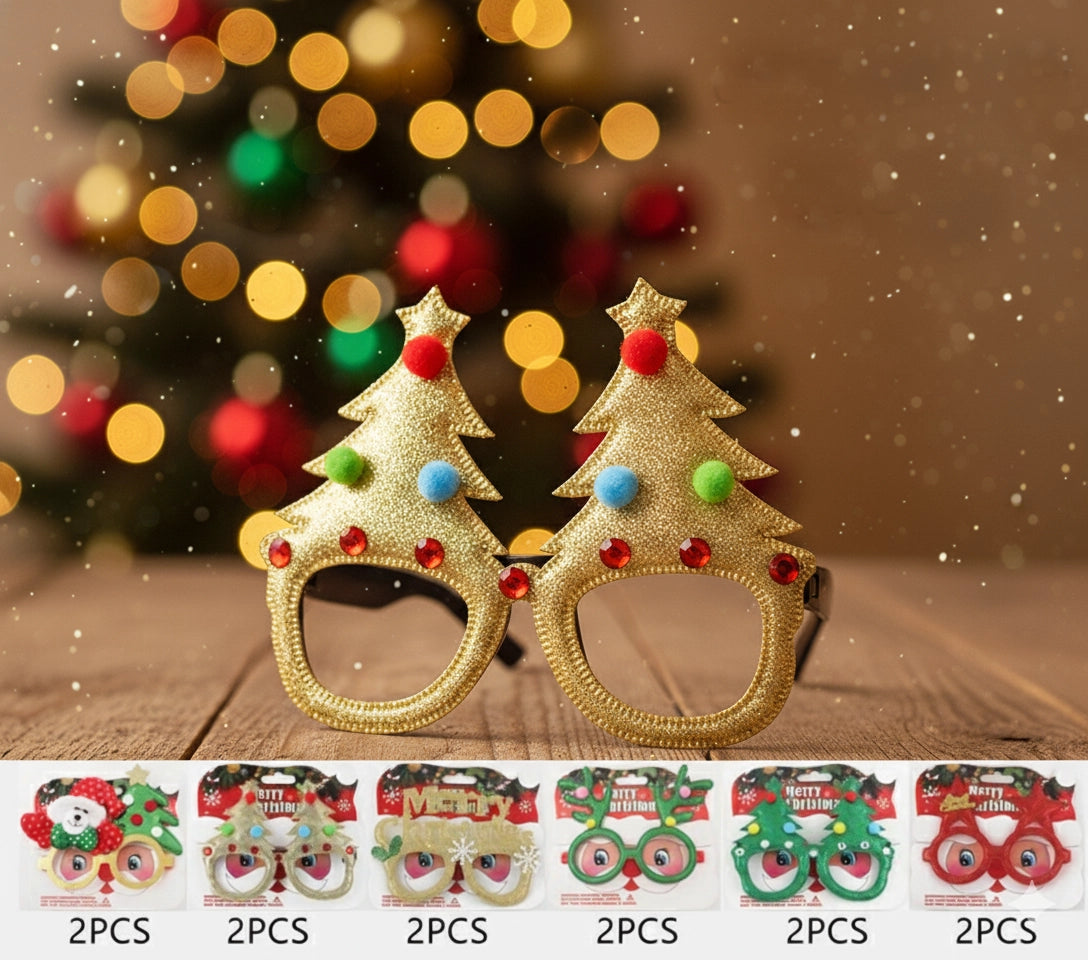 Christmas Glitter Party Glasses