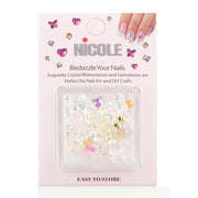Nail Art Rhinestones & Gemstones Kit – 12pc 3D Butterfly & Bow Charms (QE2786)
