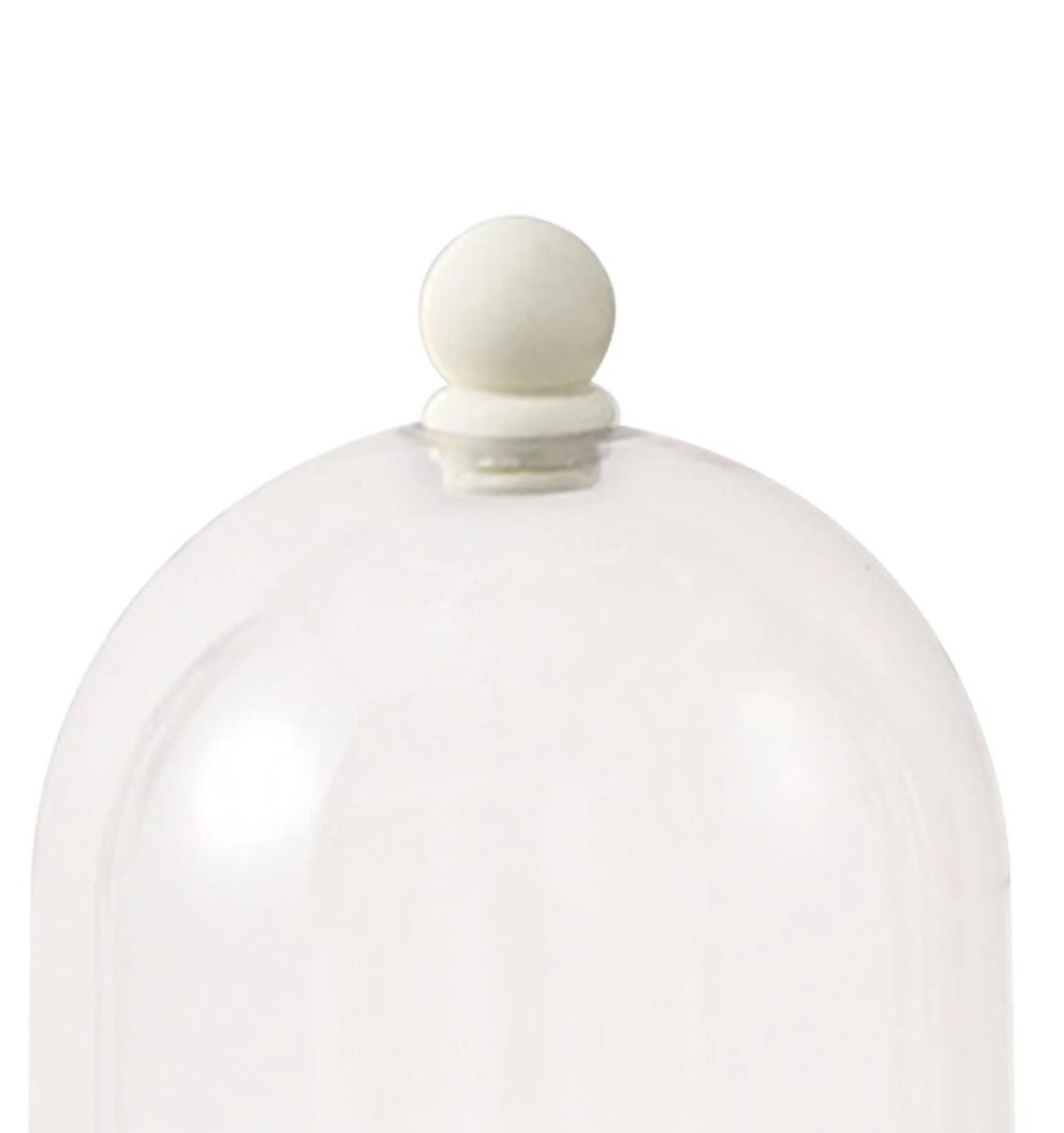 Makeup Brush Holder – Transparent Dustproof 360° Rotatable Storage (Cream)