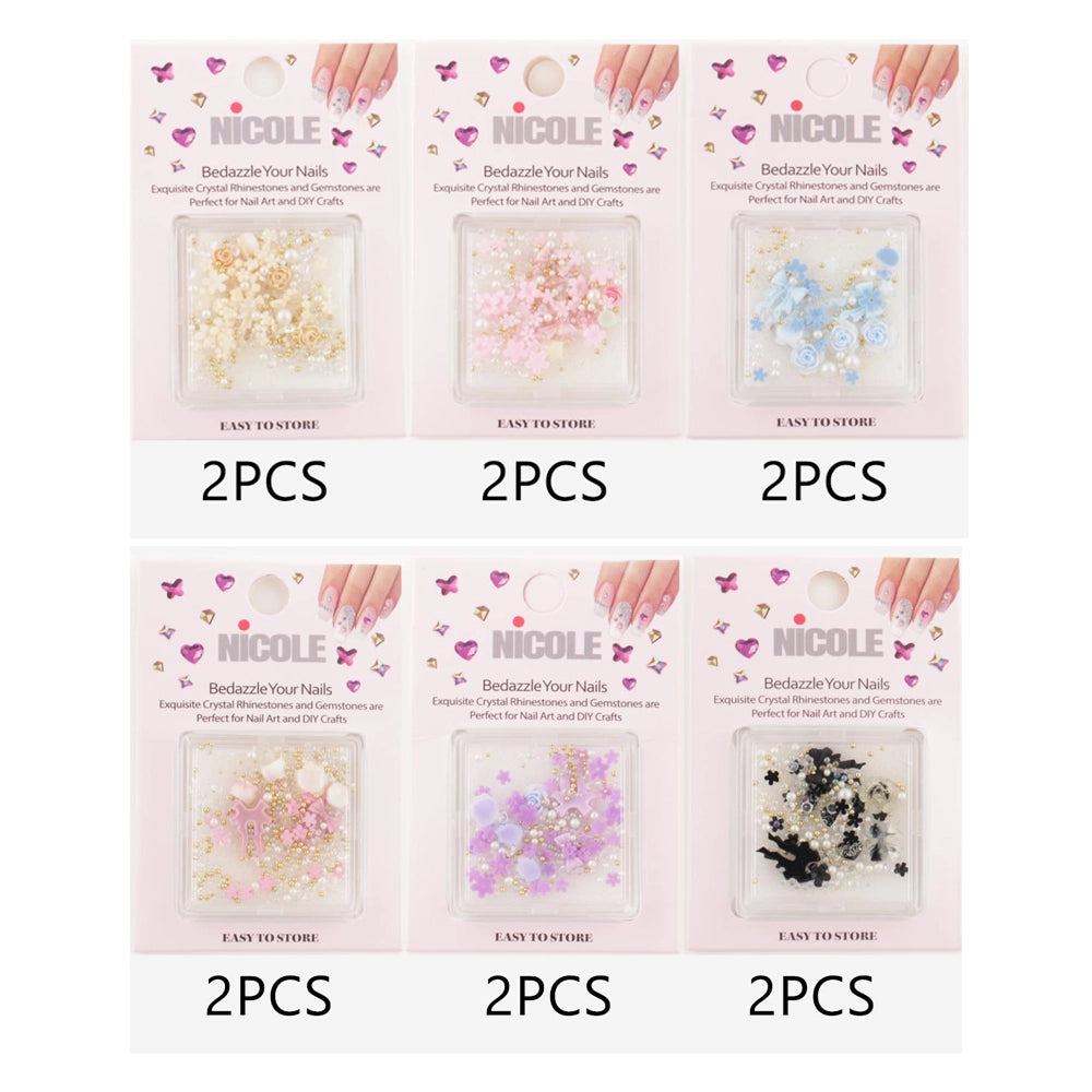 Bedazzle Your Nails: 3D Floral & Crystal Rhinestone Nail Art Gems (QE3079)