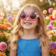 Flower & Butterfly Crystal Sunglasses - Wholesale Bulk Pack (QE3207)