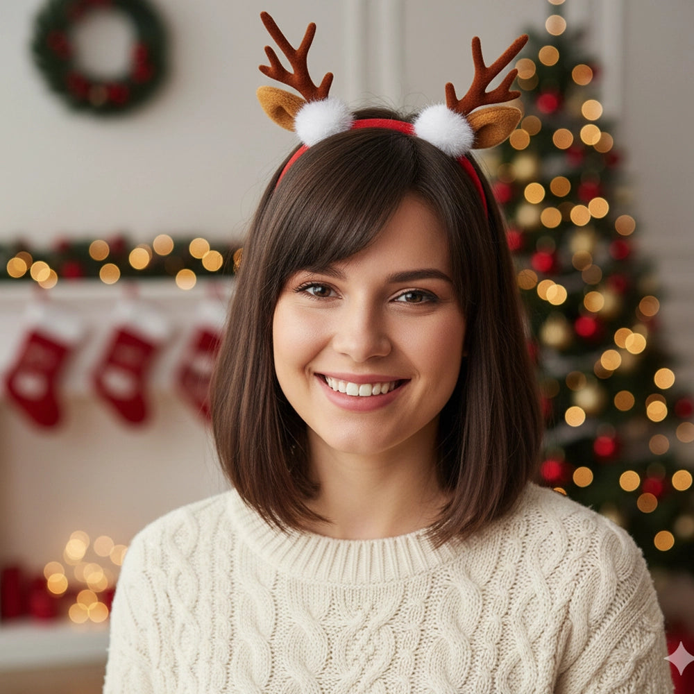 Christmas Reindeer Antler Headband – 3 Colors