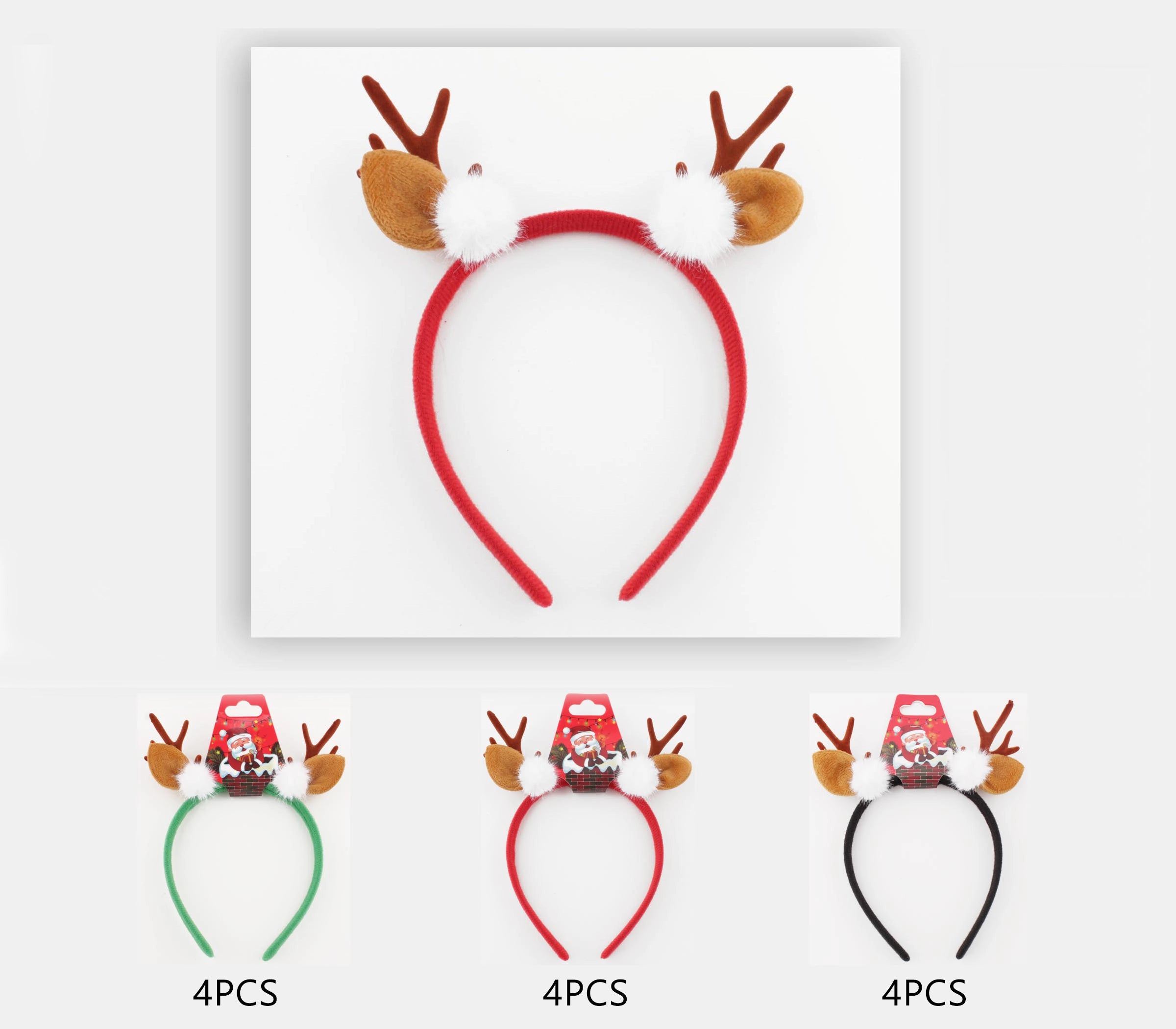 Christmas Reindeer Antler with Bell Headband – 3 Colors