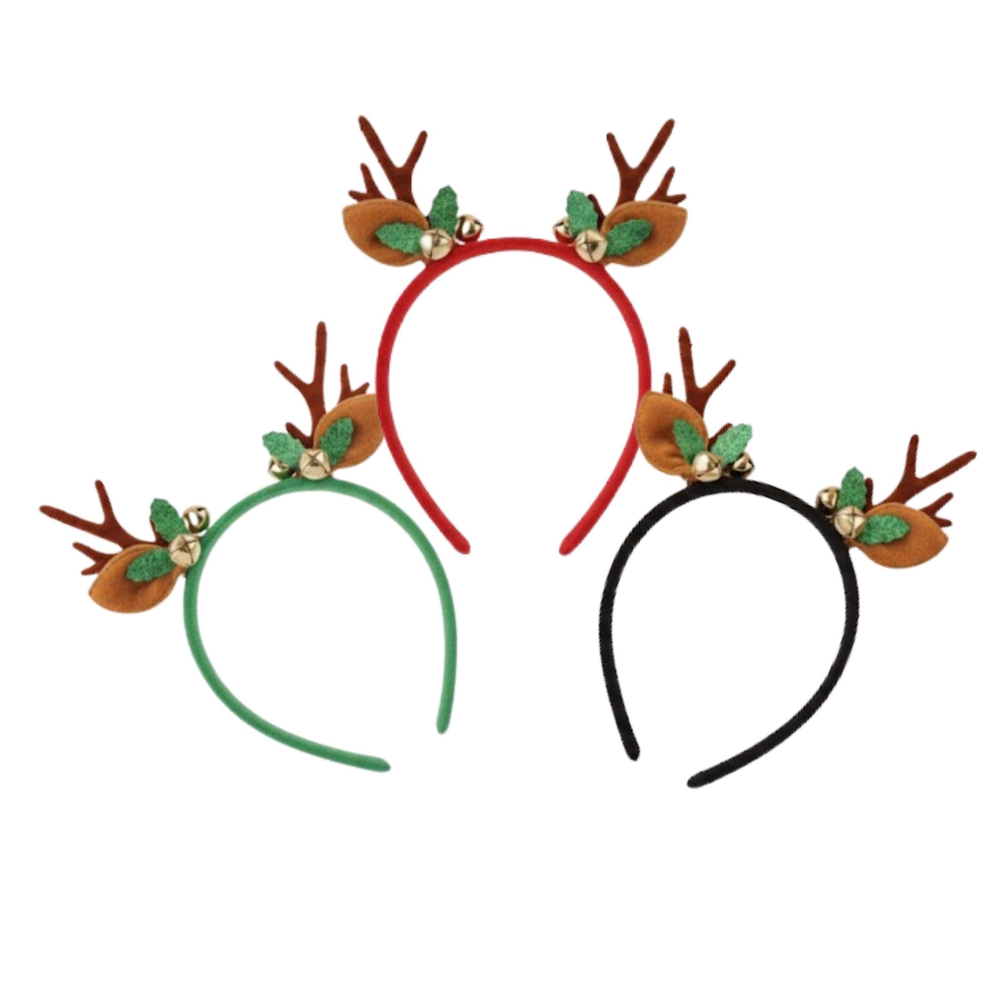 Christmas Reindeer Antler with Bell Headband – 3 Colors