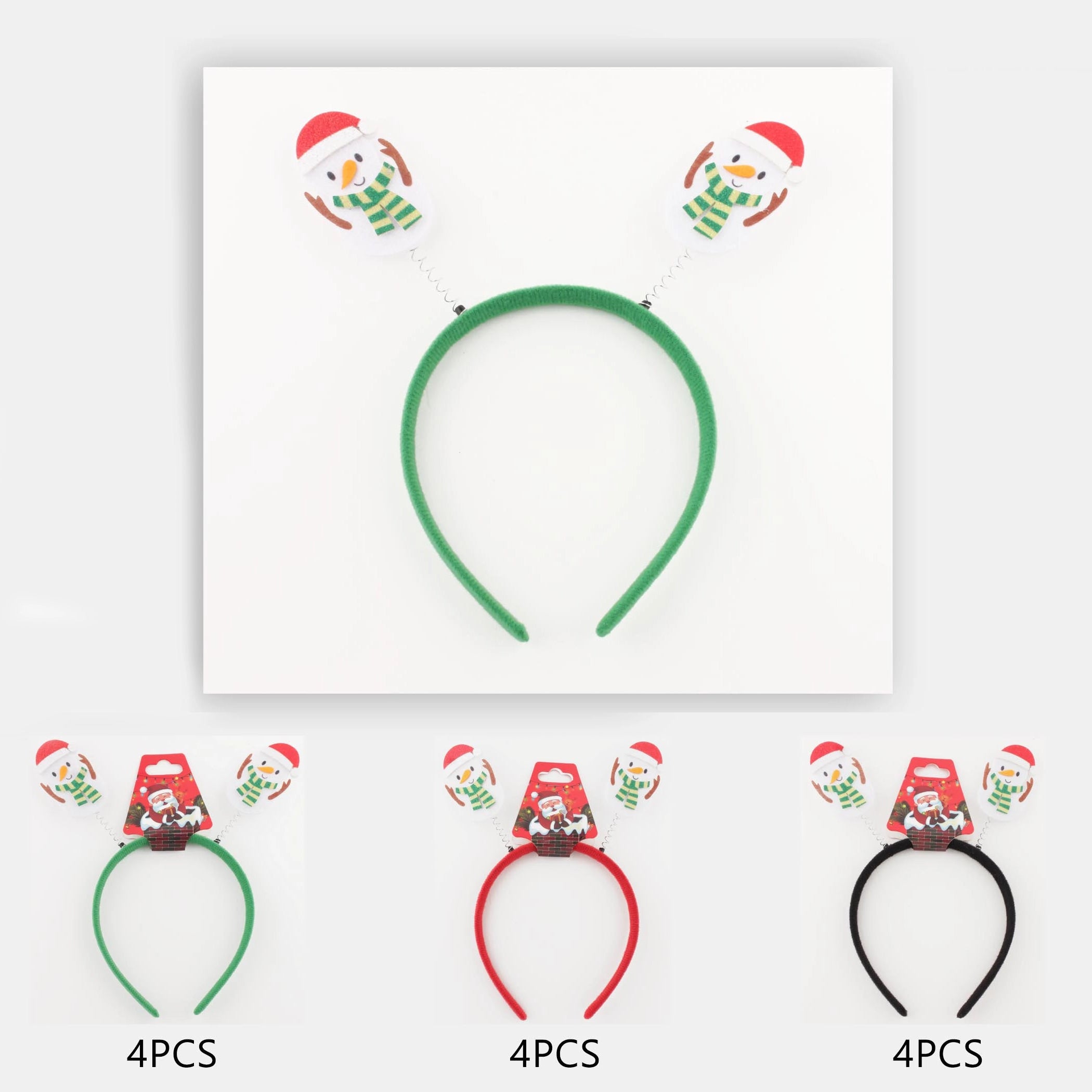 Christmas Snowman Headband – Festive Holiday Accessory - 3 Colors