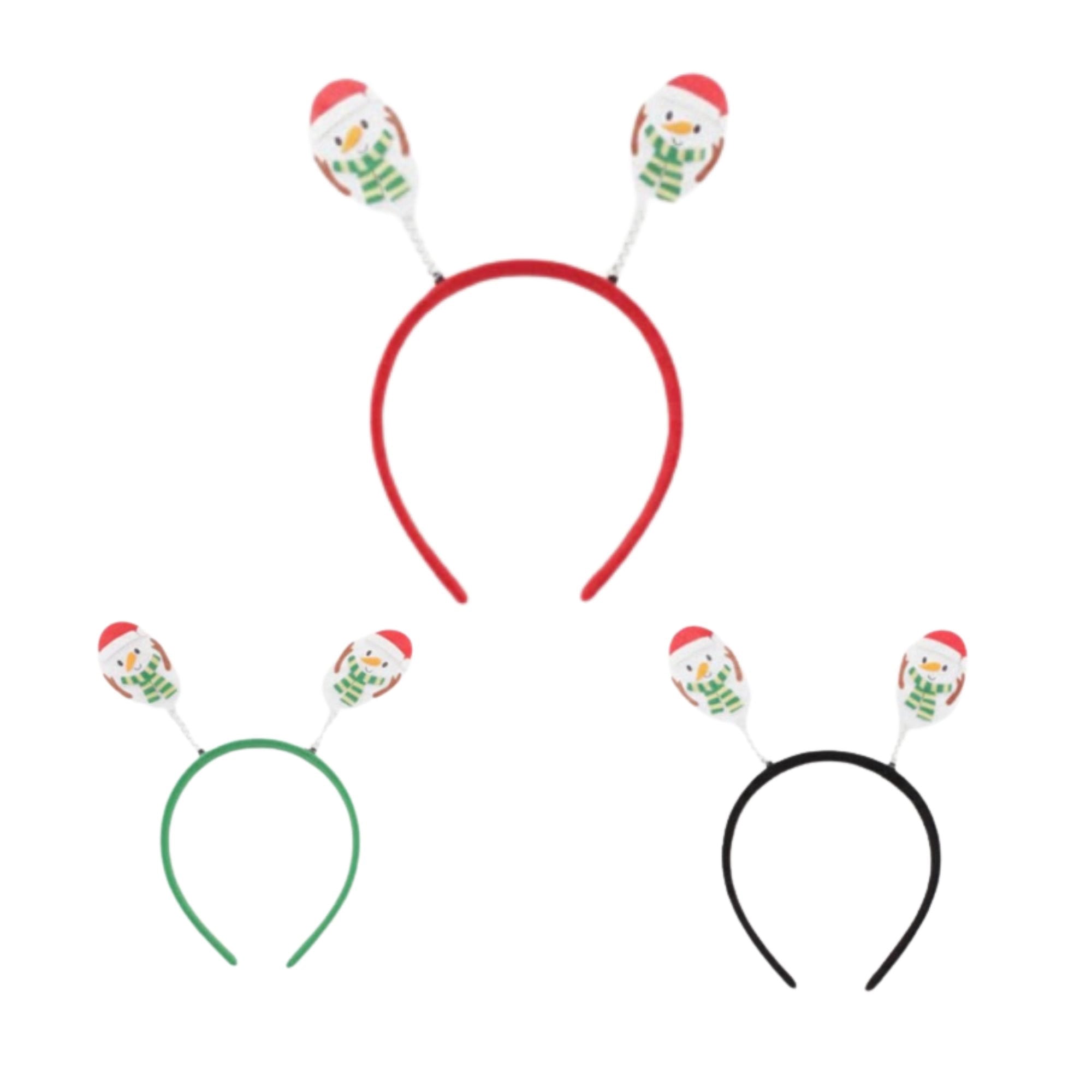 Christmas Snowman Headband – Festive Holiday Accessory - 3 Colors