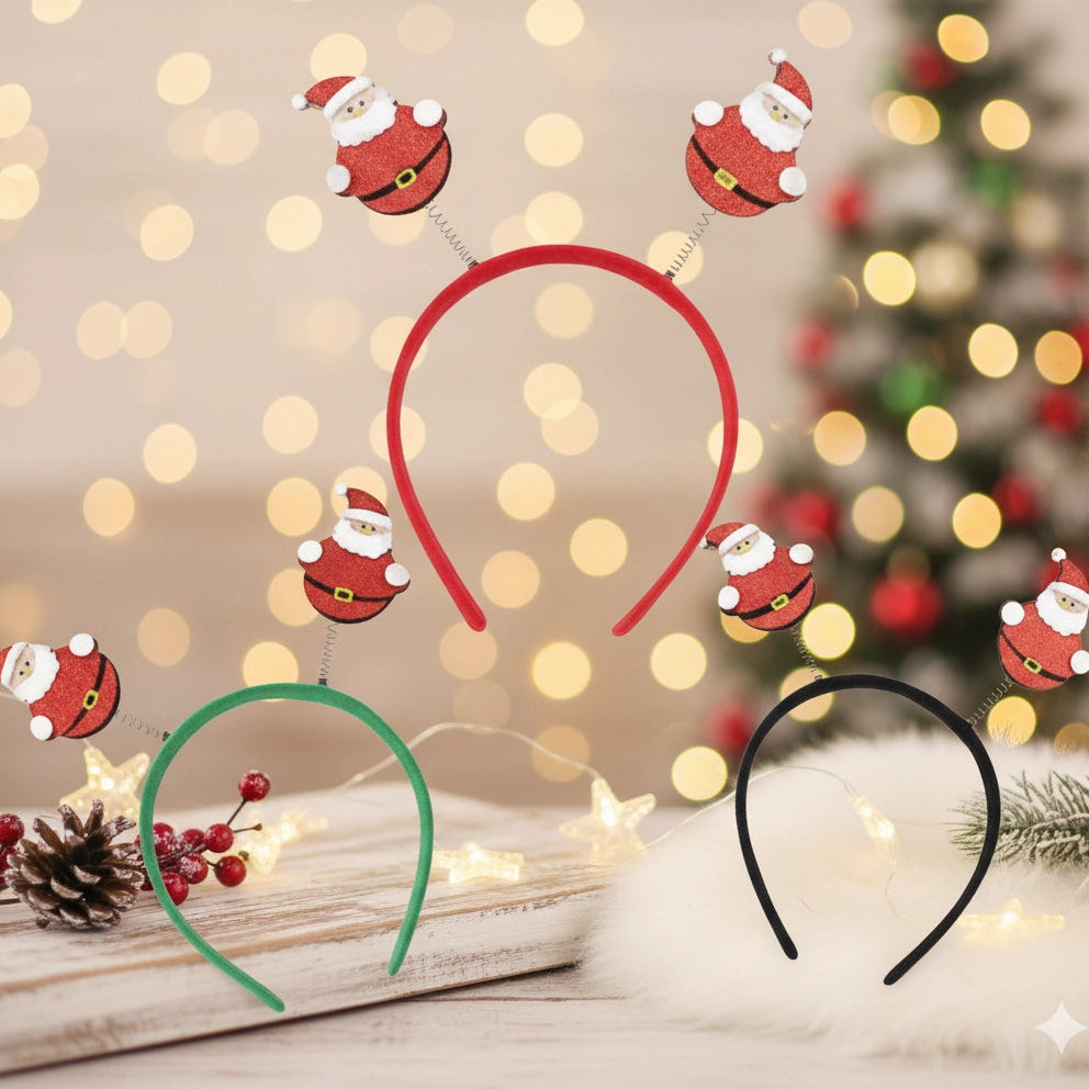 Christmas Santa Claus Headband – Festive Holiday Accessory - 3 Colors