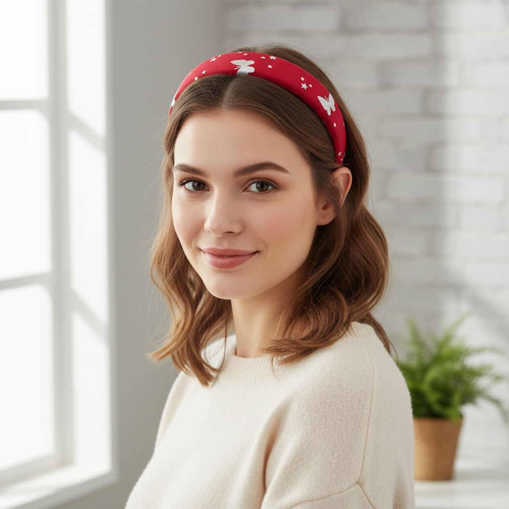 Butterfly and Star Print Padded Fashion Headband QH2133