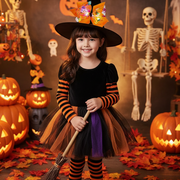 6" Halloween LED Light Up Hair Bows Bulk Set (12 Pack) – Glowing Halloween Hair Accessories with Alligator Clips for Girls & Kids (QR2213)