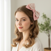 Metallic & Pastel Bow Hair Clips Set (15cm) – Large Double-Layer Alligator Clip Hair Bows Bulk Pack for Girls and Women (QR2334A)
