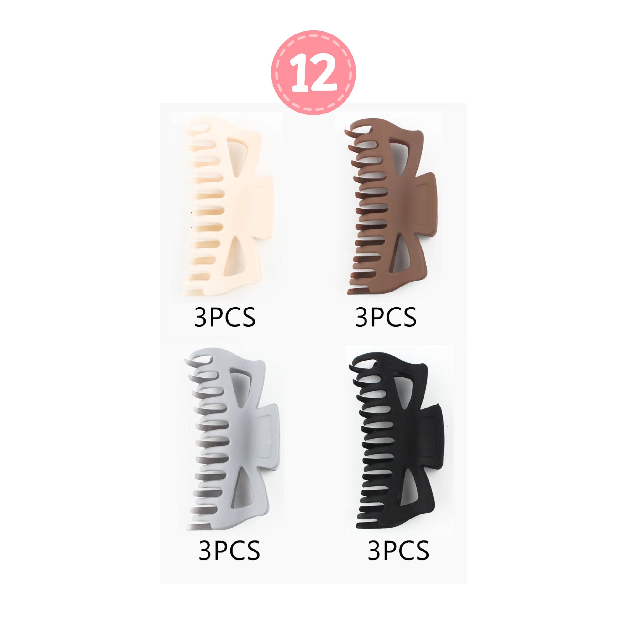 Matte Triangle Cut Hair Claw Clip – Large Modern Design (14cm)