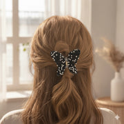 Glamour Flutter Pearl & Rhinestone Butterfly Hair Claw Clip | 7cm