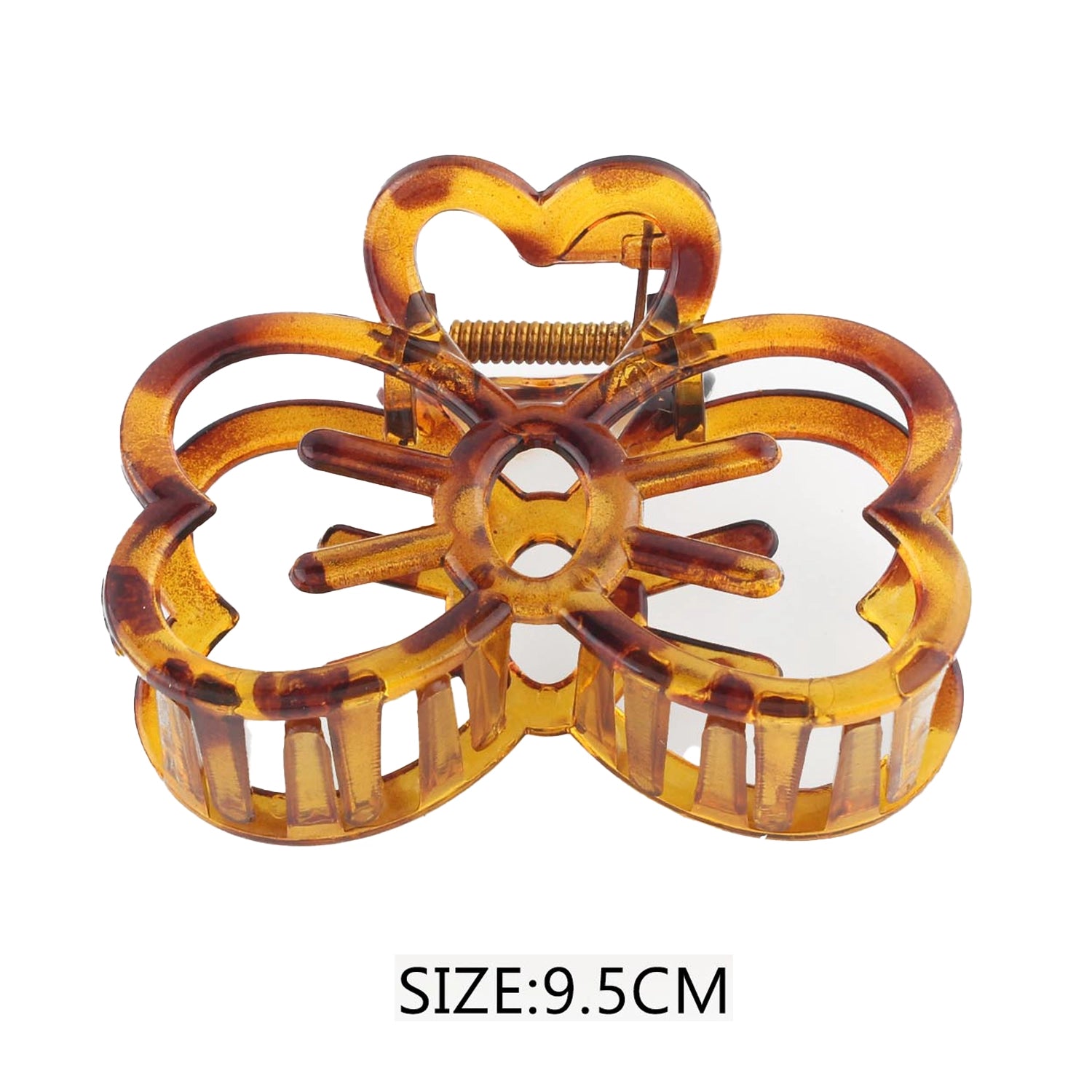 9.5cm Large Butterfly Hair Claw Clip - 2-Piece Set - Elegant Non-Slip Celluloid Hair Jaw for Thick & Thin Hair (QW2172G)