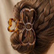 9.5cm Large Butterfly Hair Claw Clip - 2-Piece Set - Elegant Non-Slip Celluloid Hair Jaw for Thick & Thin Hair (QW2172G)