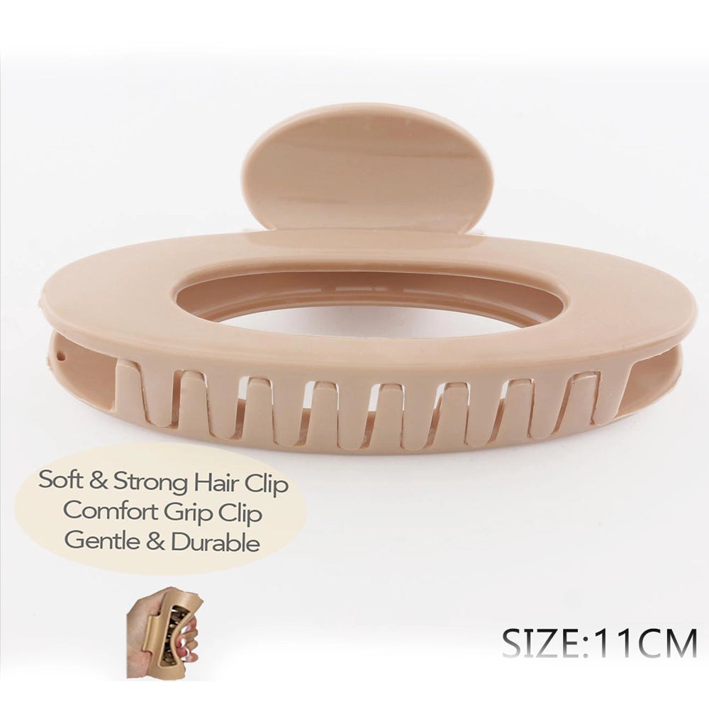 Oval "Soft & Strong" Hair Claw Clips 11cm – 12pc Bulk Set (QW2342A)