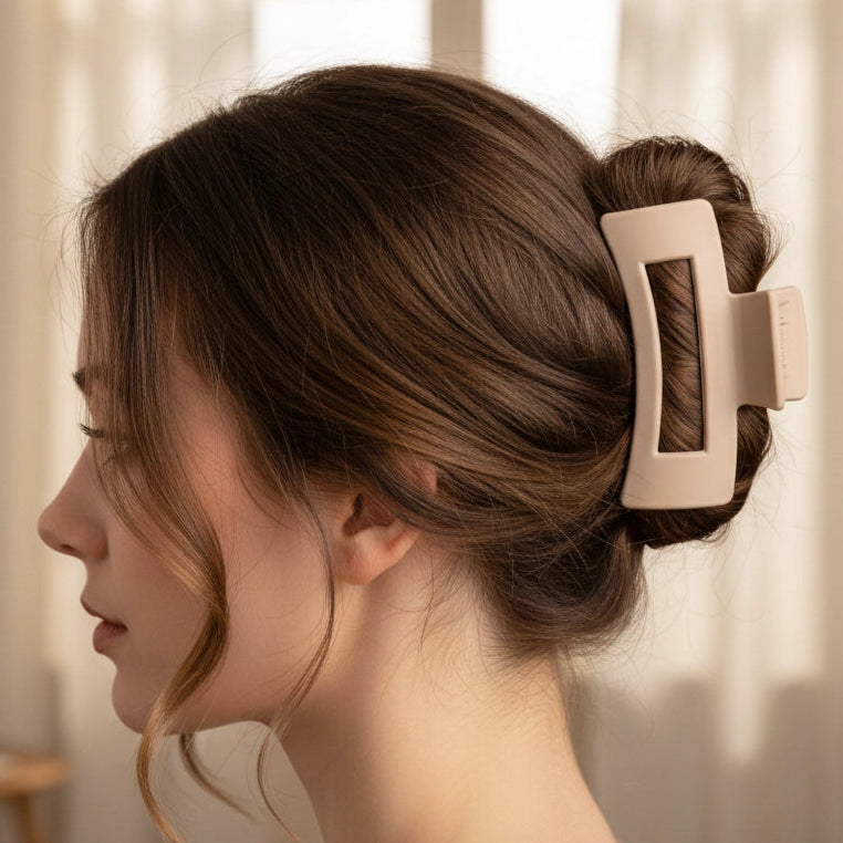 Matte Hair Claw Clips - 12-Piece Wholesale (QW2345A)