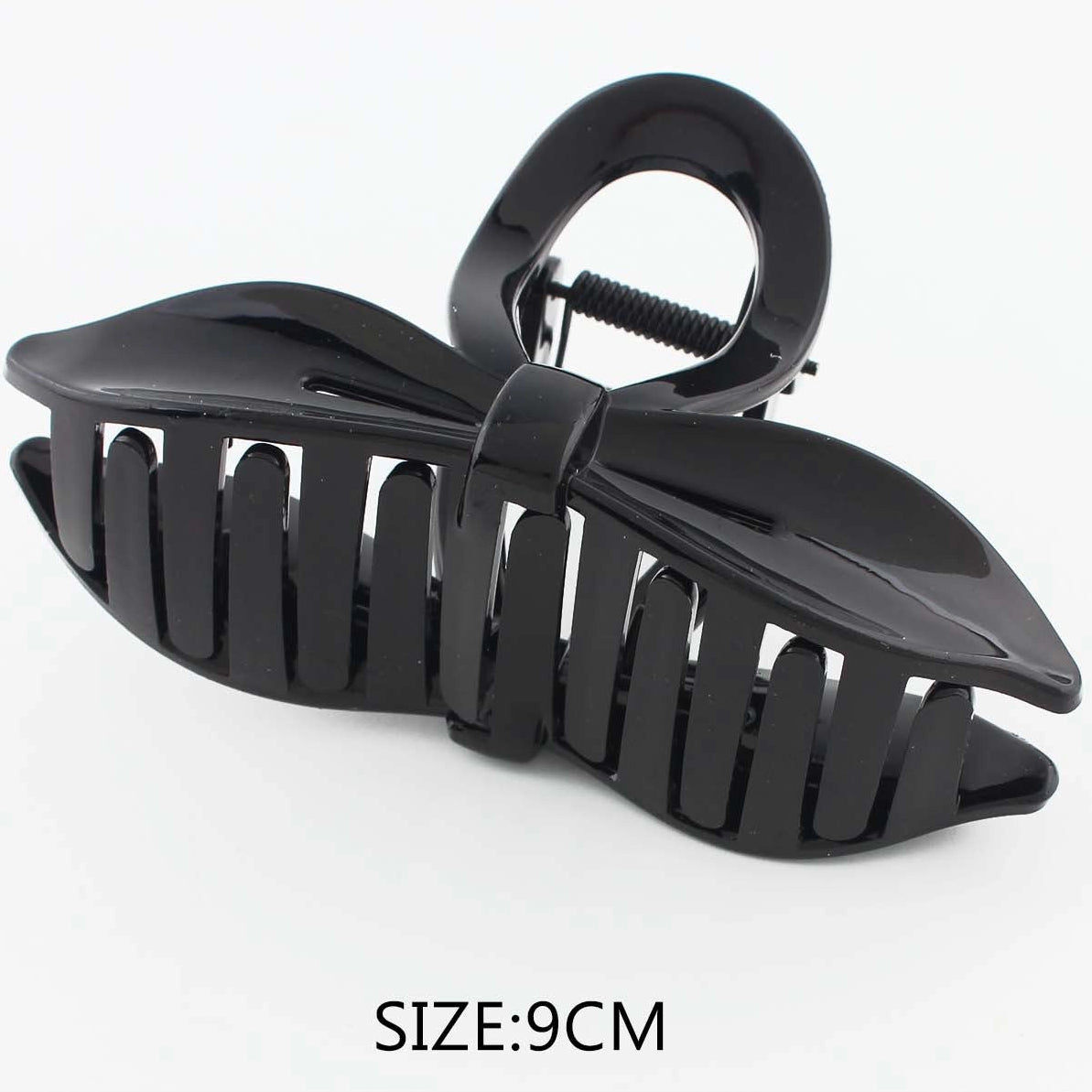 Bow-Shaped Hair Claw Clips - 9cm Large Non-Slip Matte & Glossy Hair Barrettes for Thick Hair - 12pc (QW2365K)