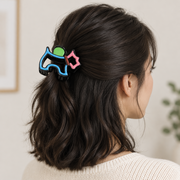 Scottie Dog Hair Claw Clip – Colorful Outline Dog Jaw Clip 8cm (QW2385A)