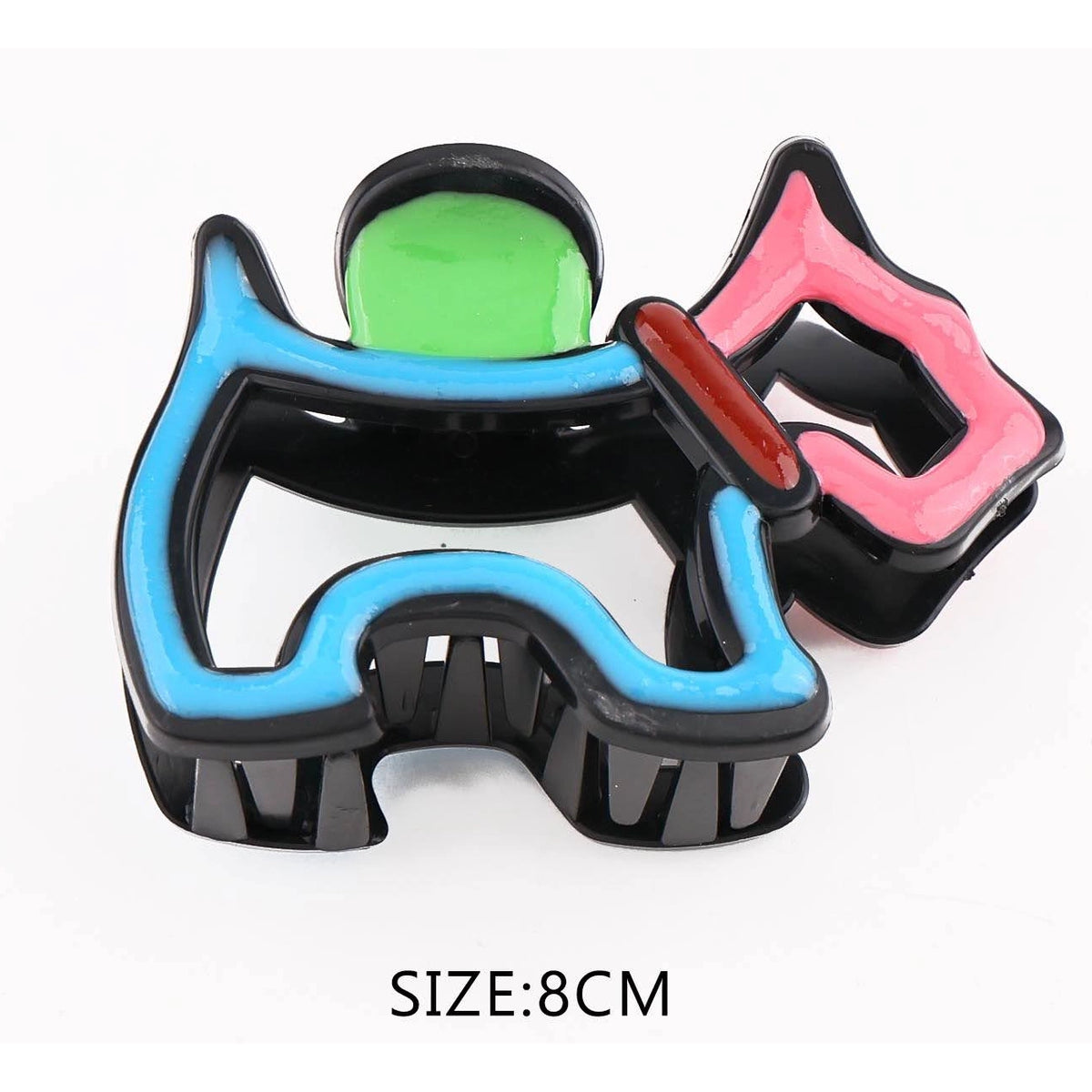 Scottie Dog Hair Claw Clip – Colorful Outline Dog Jaw Clip 8cm (QW2385A)