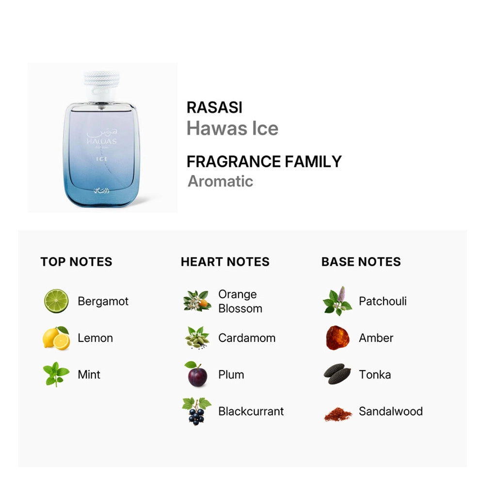 Rasasi - Hawas Ice for Men EDP - 100ML (3.4 OZ)