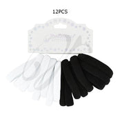 Seamless Cotton Hair Ties (Black & White Set) (RB-010BW)