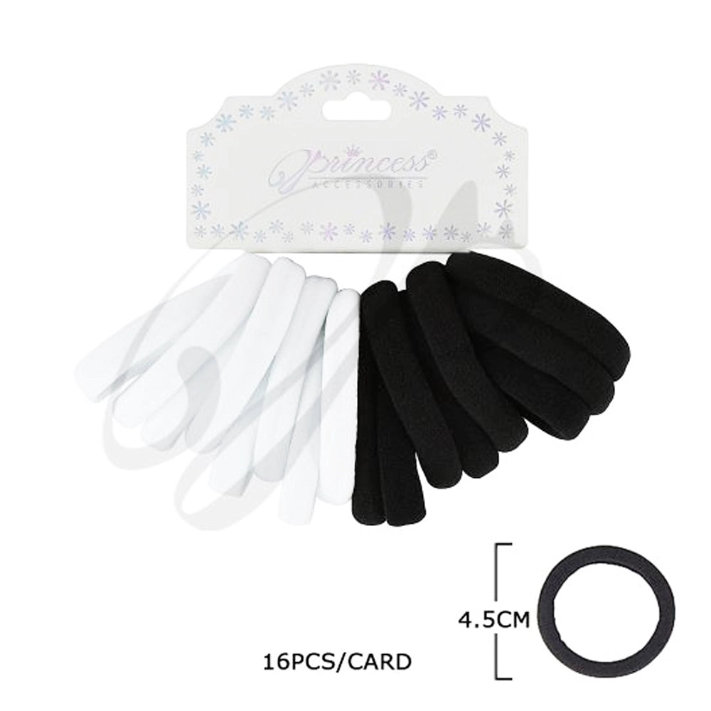 Seamless Cotton Hair Ties (Black & White Set) (RB-010BW)