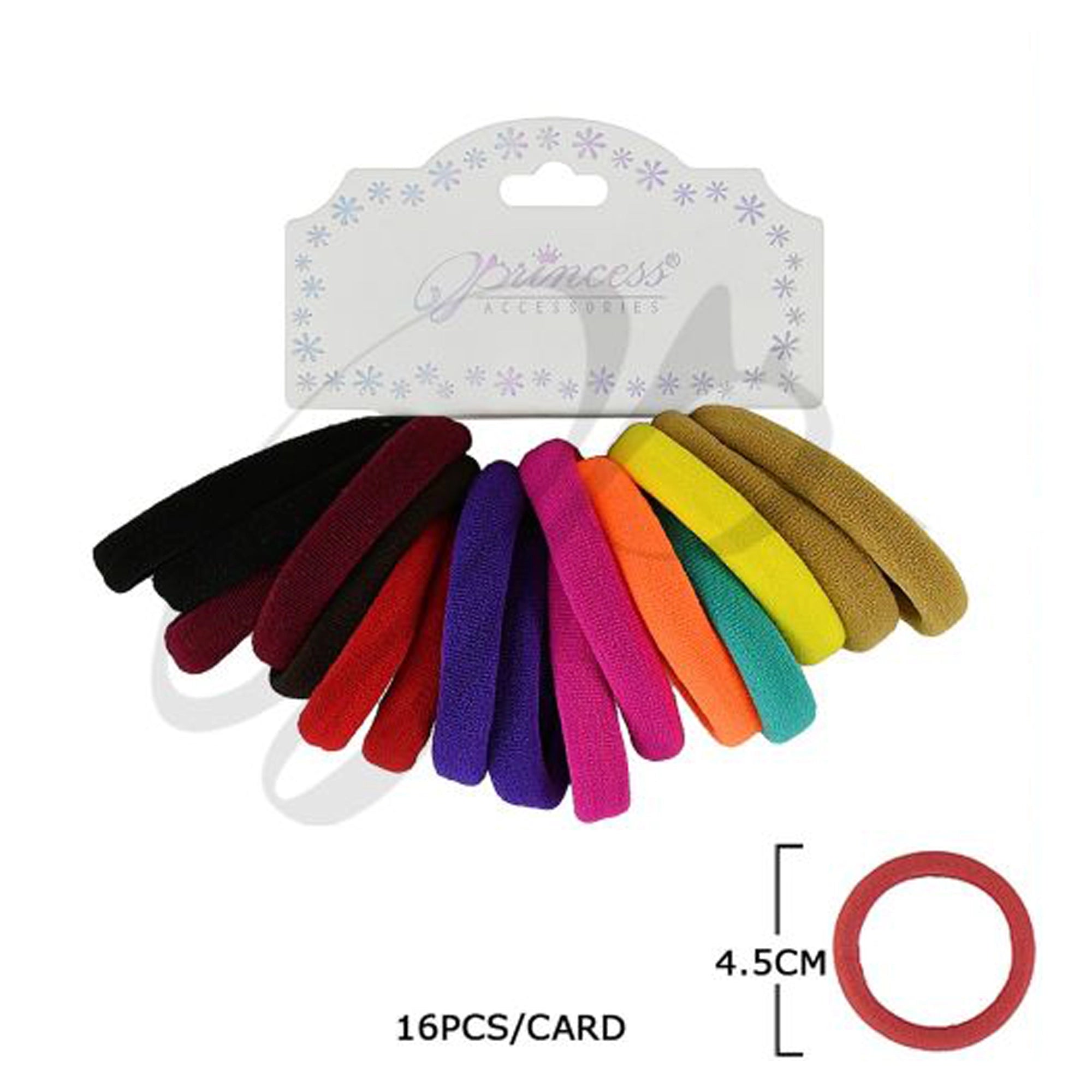 Seamless Soft Elastic Hair Ties - 4.5cm Colorful Damage-Free Ponytail Holders (RB-010CB)