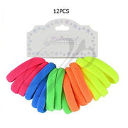 Elastic Hair Ties - 16pc No-Damage Seamless Ponytail Holders (RB-010NE)