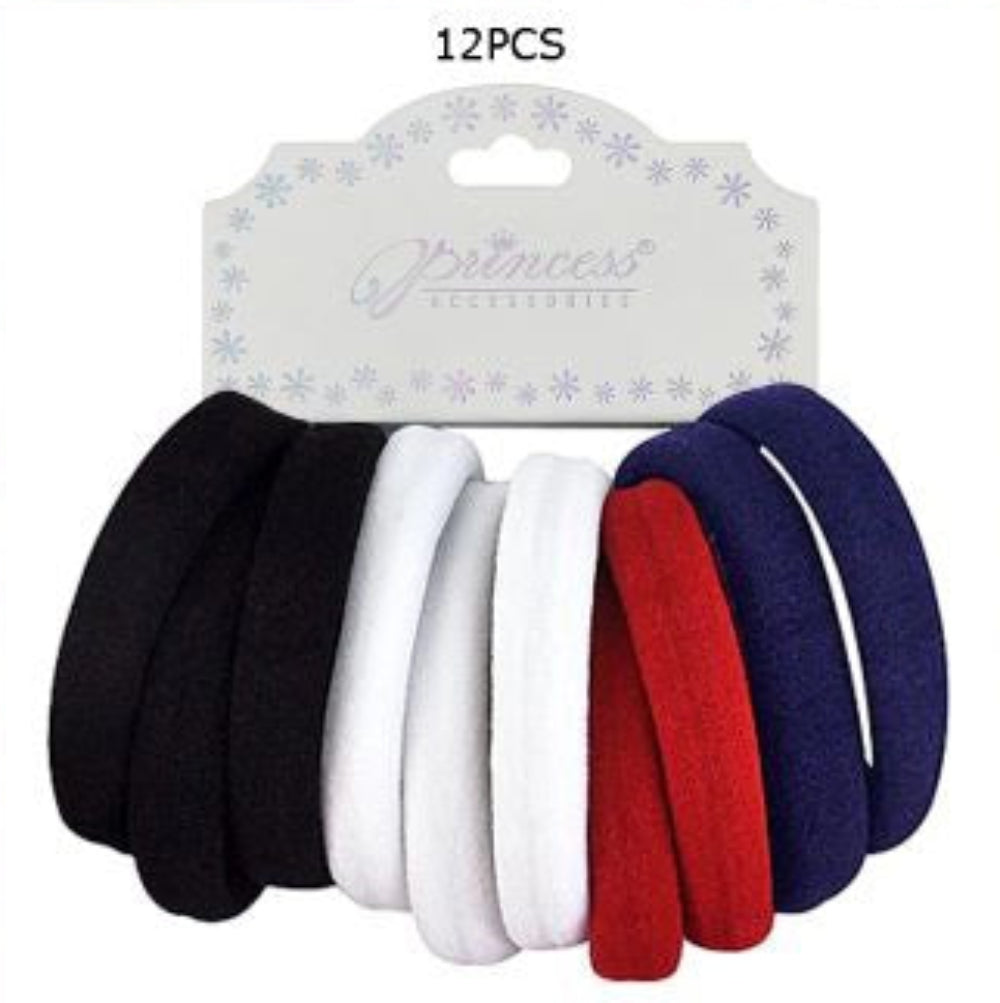 Thick Seamless Cotton Hair Ties - 10-Pack Multicolored No-Damage Elastic Ponytail Holders (RB-011E)