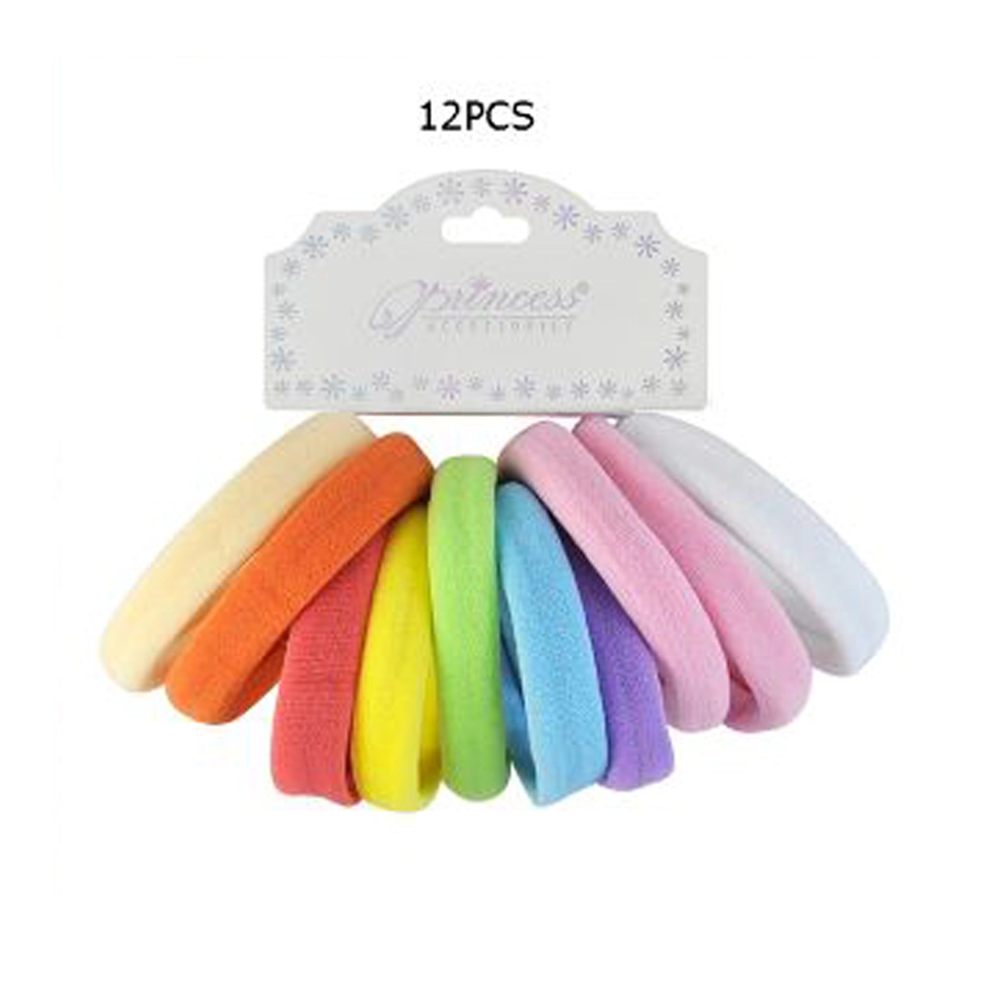 Multi-Colored Seamless Cotton Hair Ties - 10-Piece Set (RB-011PH)