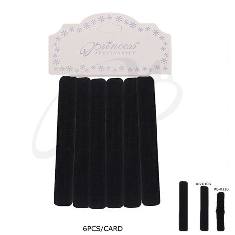 Bulk Black Fabric Hair Tie - Soft & Stretchy No-Slip Hair Tie (RB-33000BK)