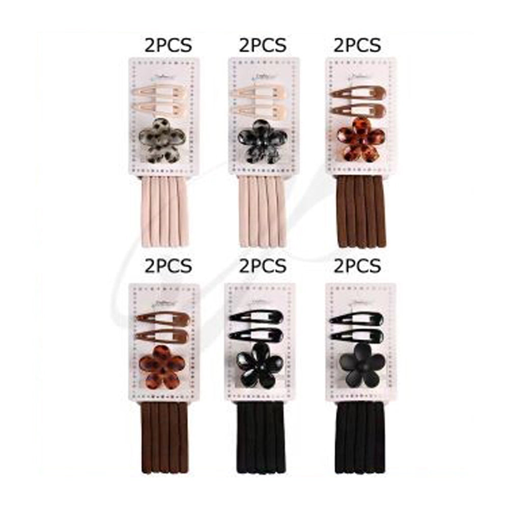 The Essential 'Autumn Hues' Hair Accessory Set (Clips, Claw, & Elastics)